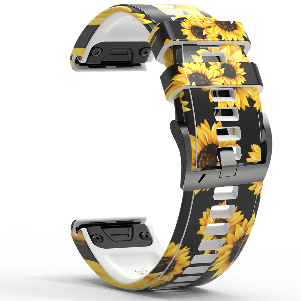 image-Quick Release Silicone Watch Strap for Garmin Fenix Series 22mm/26mm