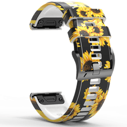 image-Quick Release Silicone Watch Strap for Garmin Fenix Series 22mm/26mm