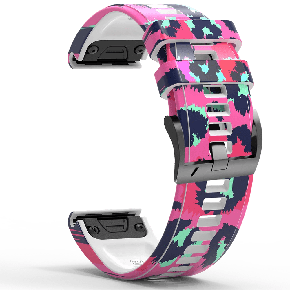 image-Quick Release Silicone Watch Strap for Garmin Fenix Series 22mm/26mm