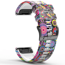 image-Quick Release Silicone Watch Strap for Garmin Fenix Series 22mm/26mm