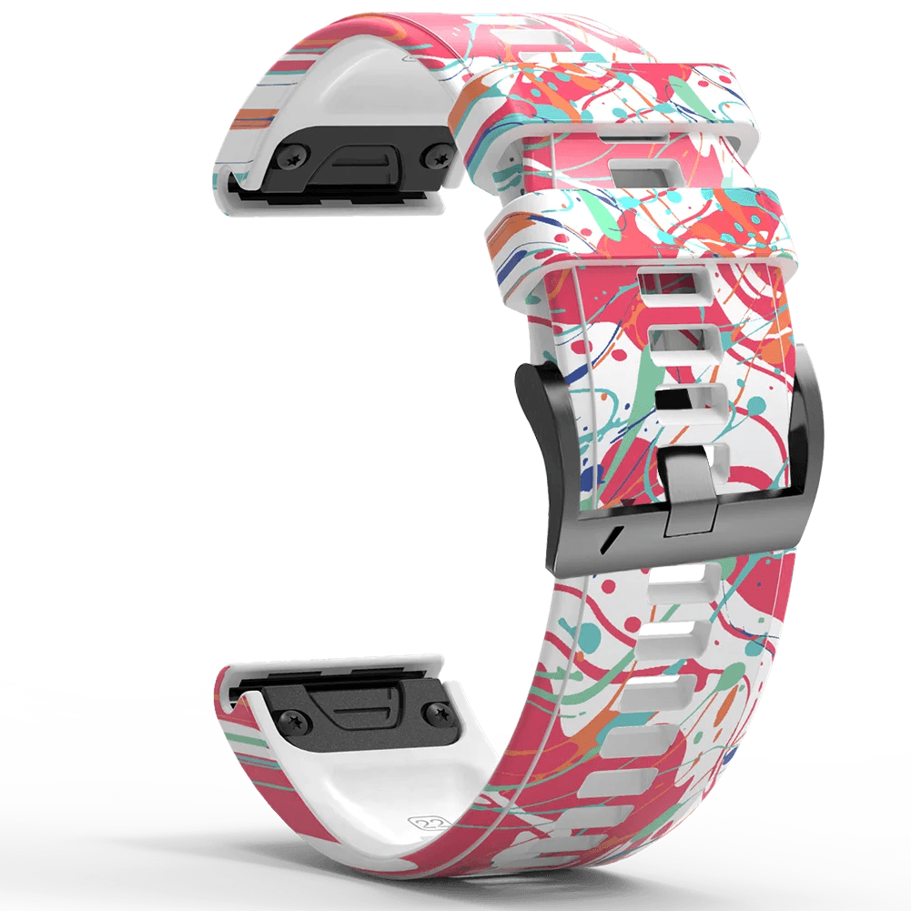image-Quick Release Silicone Watch Strap for Garmin Fenix Series 22mm/26mm