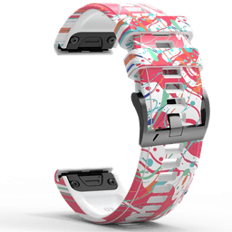 image-Quick Release Silicone Watch Strap for Garmin Fenix Series 22mm/26mm