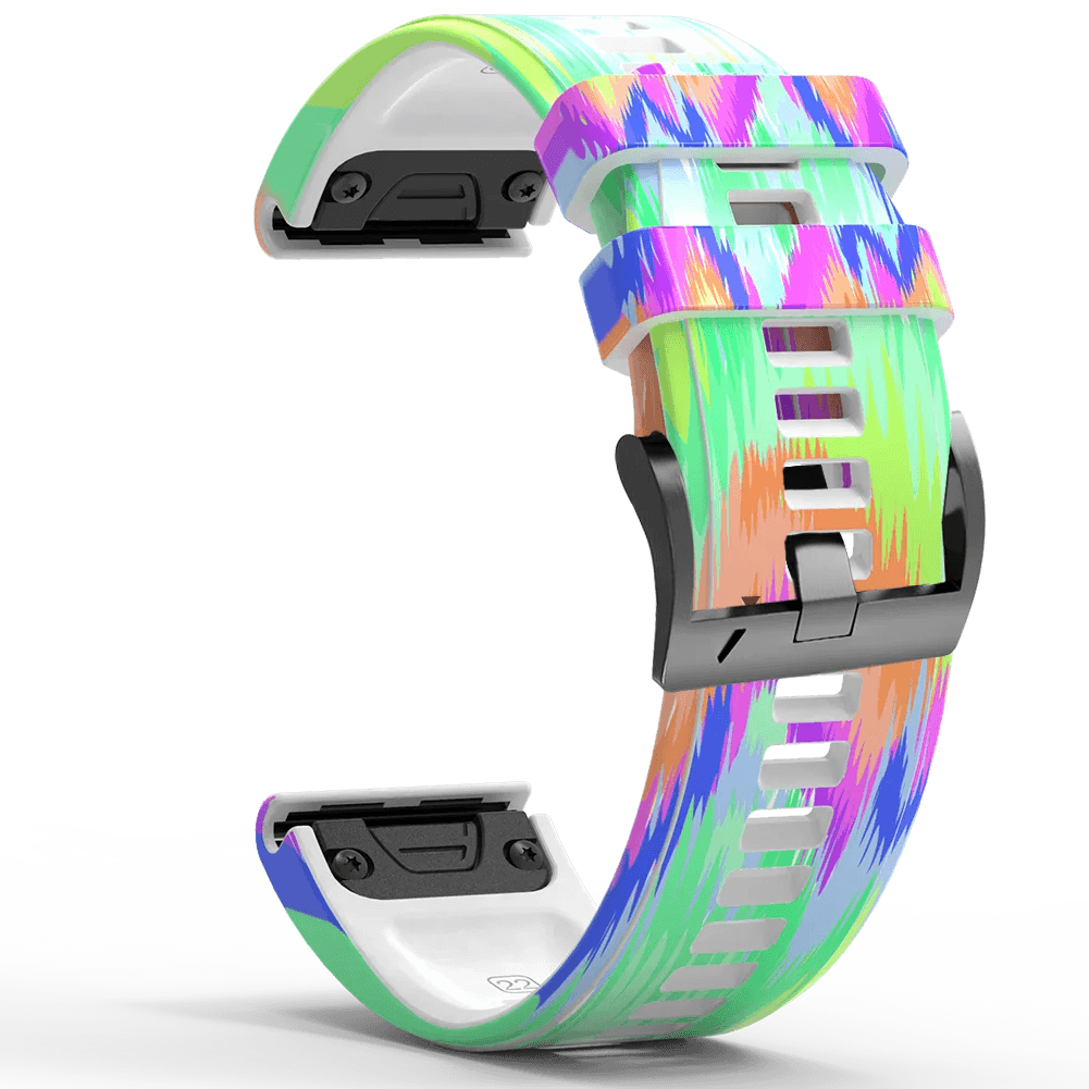 image-Quick Release Silicone Watch Strap for Garmin Fenix Series 22mm/26mm