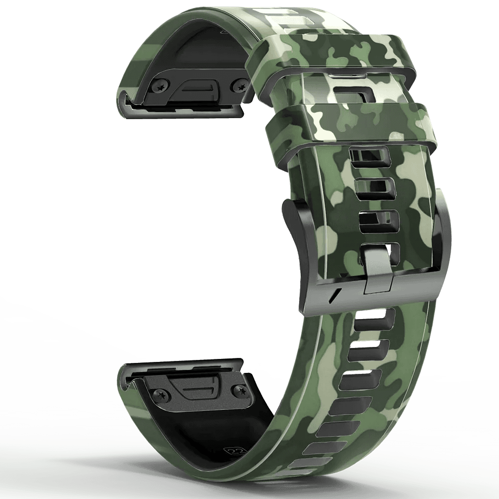 image-Quick Release Silicone Watch Strap for Garmin Fenix Series 22mm/26mm