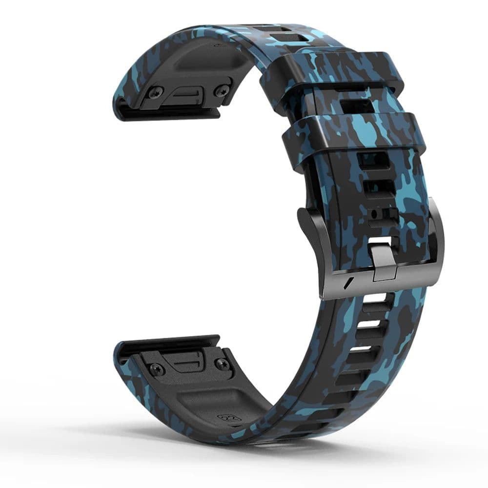 image-Quick Release Silicone Watch Strap for Garmin Fenix Series 22mm/26mm