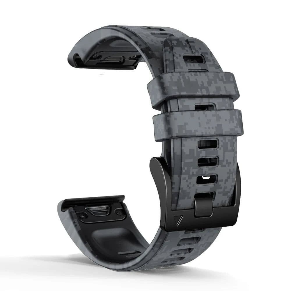 image-Quick Release Silicone Watch Strap for Garmin Fenix Series 22mm/26mm