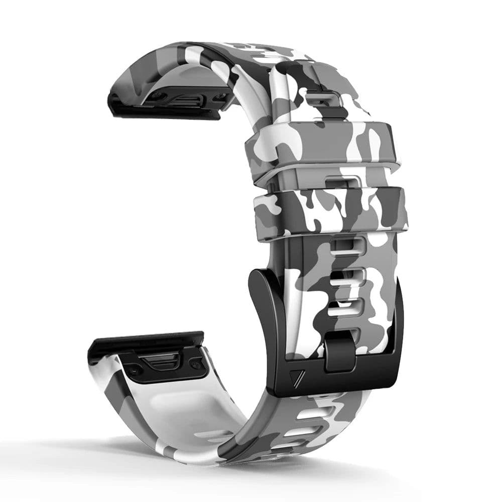 image-Quick Release Silicone Watch Strap for Garmin Fenix Series 22mm/26mm