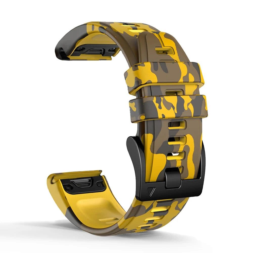 image-Quick Release Silicone Watch Strap for Garmin Fenix Series 22mm/26mm