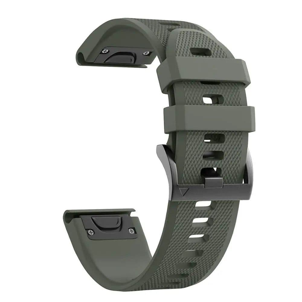 image-Quick Release Silicone Watch Strap for Garmin Fenix Series 22mm/26mm