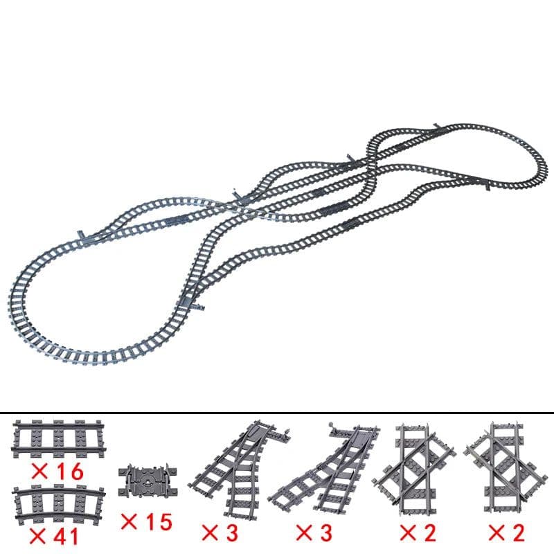 image-Jiu Feng Yan Flexible Switch Railway Tracks - Creative Building Block Toys
