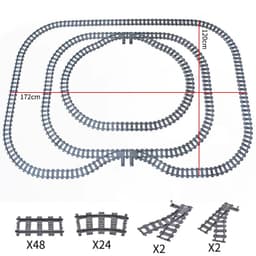 image-Jiu Feng Yan Flexible Switch Railway Tracks - Creative Building Block Toys