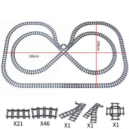 image-Jiu Feng Yan Flexible Switch Railway Tracks - Creative Building Block Toys