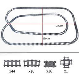 image-Jiu Feng Yan Flexible Switch Railway Tracks - Creative Building Block Toys
