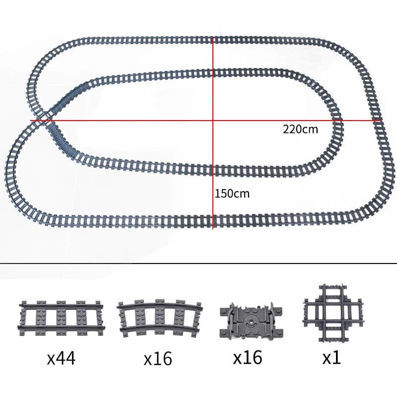 image-Jiu Feng Yan Flexible Switch Railway Tracks - Creative Building Block Toys