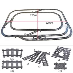 image-Jiu Feng Yan Flexible Switch Railway Tracks - Creative Building Block Toys