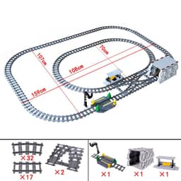 image-Jiu Feng Yan Flexible Switch Railway Tracks - Creative Building Block Toys