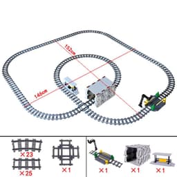 image-Jiu Feng Yan Flexible Switch Railway Tracks - Creative Building Block Toys