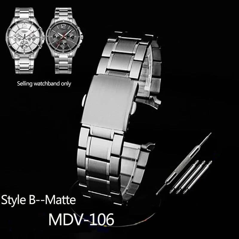 image-Laopijiang Stainless Steel Watchband - Durable & Stylish Replacement Band