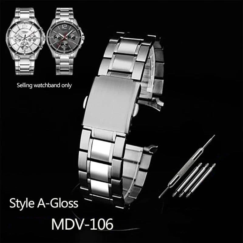 image-Laopijiang Stainless Steel Watchband - Durable & Stylish Replacement Band