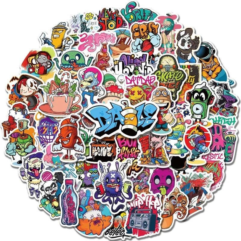 image-Waterproof PVC Stickers for Phone, Laptop & Travel - Durable & Versatile