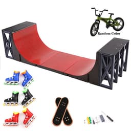 image-MEOA Finger Skateboard DIY Set with Stunt Bike & Mini Skatepark Toys
