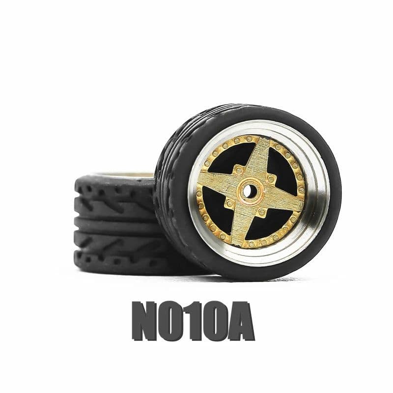 image-Carlomo 1/64 Metal Wheels for Model Cars - Enhanced Detail & Performance