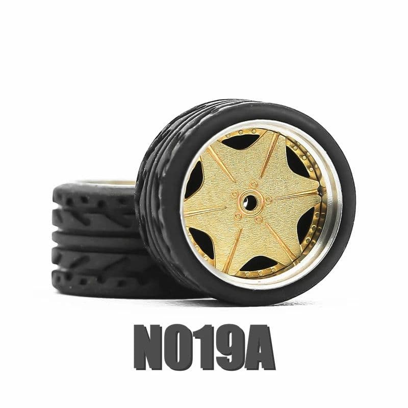 image-Carlomo 1/64 Metal Wheels for Model Cars - Enhanced Detail & Performance