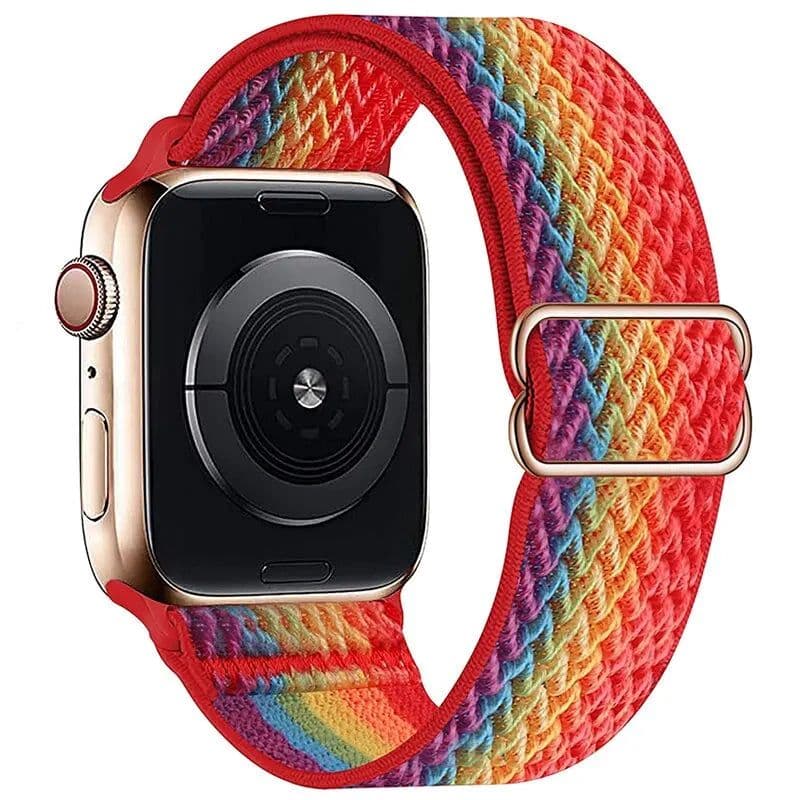 image-NEY Adjustable PRIDE Nylon Strap for Apple Watch 38mm-45mm - Stylish & Comfortable