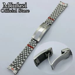 image-miuksi Stainless Steel Watchband - 20mm Lug - Durable & Stylish Accessory