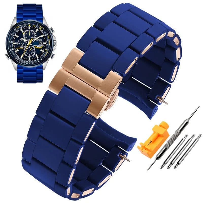image-Carter Man Durable Rubber Watch Band for Citizen AT8020 & JY8035 22mm/23mm