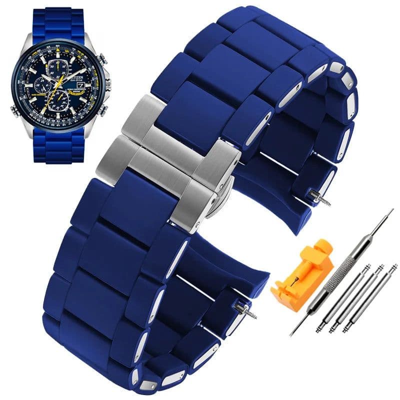 image-Carter Man Durable Rubber Watch Band for Citizen AT8020 & JY8035 22mm/23mm