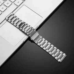 image-Geekthink Stainless Steel Replacement Strap for Samsung Galaxy Watch 4 46mm