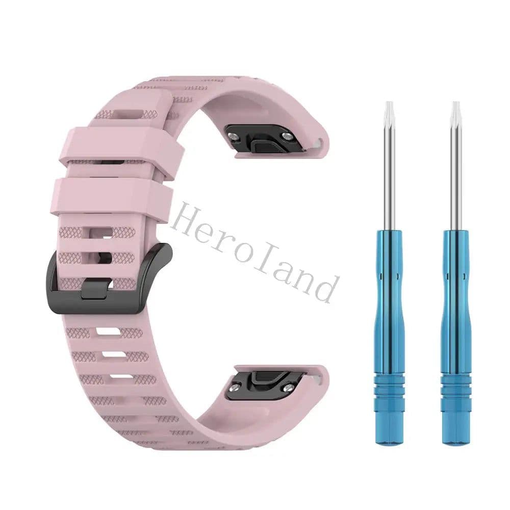 image-Hero Iand 26mm Silicone Quick Release Watch Strap for Garmin Fenix Series