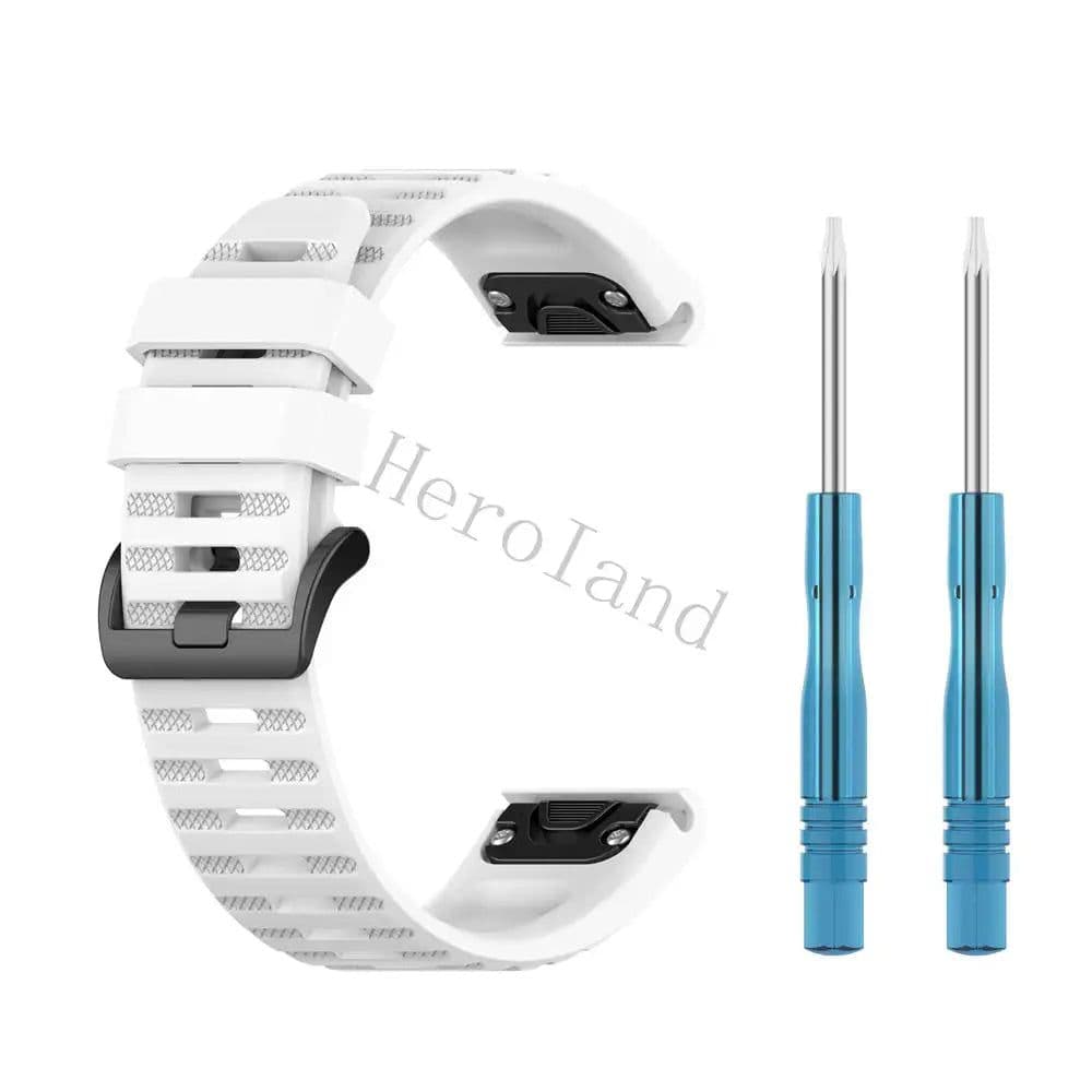 image-Hero Iand 26mm Silicone Quick Release Watch Strap for Garmin Fenix Series