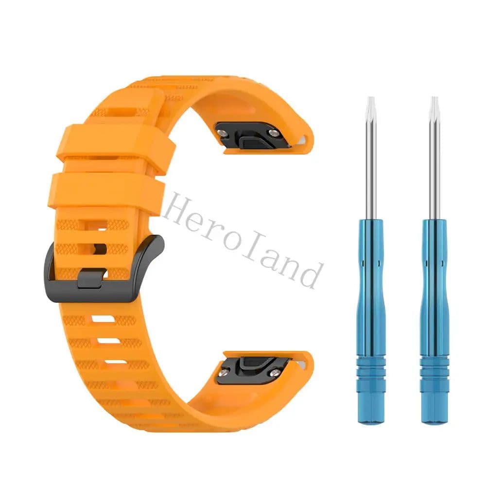 image-Hero Iand 26mm Silicone Quick Release Watch Strap for Garmin Fenix Series