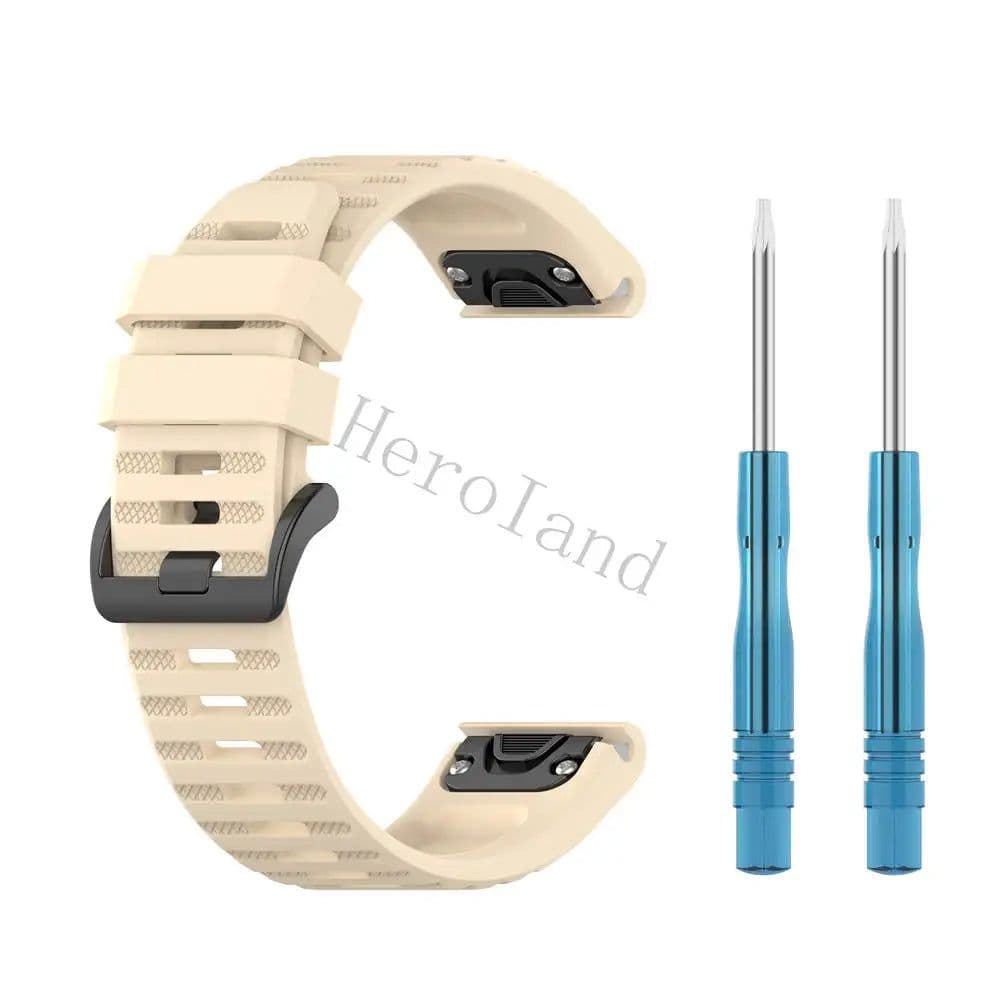 image-Hero Iand 26mm Silicone Quick Release Watch Strap for Garmin Fenix Series