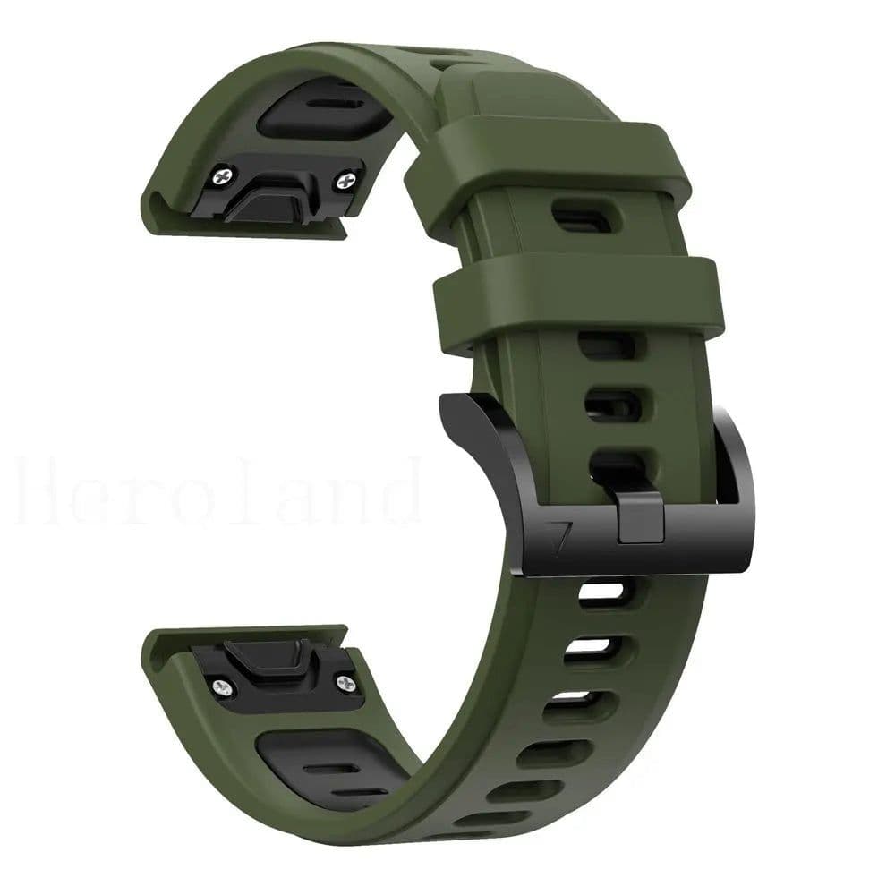 image-Hero Iand 26mm Silicone Quick Release Watch Strap for Garmin Fenix Series