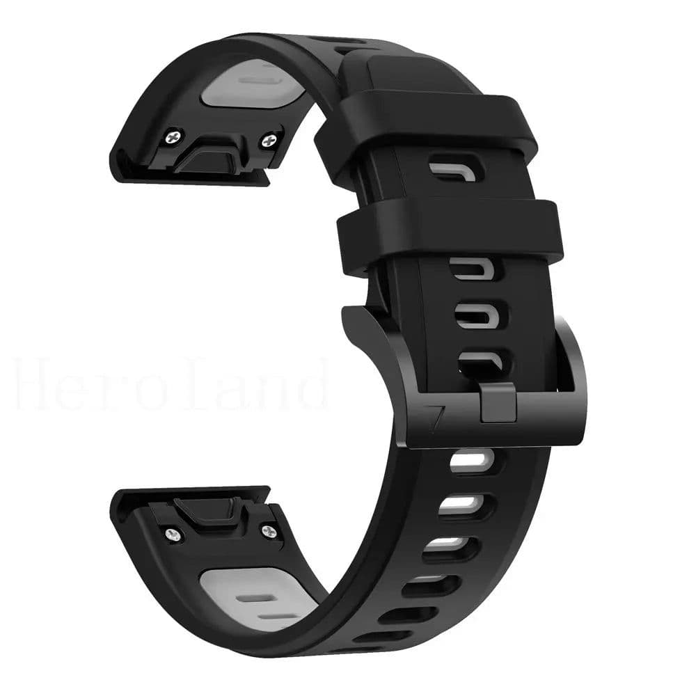 image-Hero Iand 26mm Silicone Quick Release Watch Strap for Garmin Fenix Series