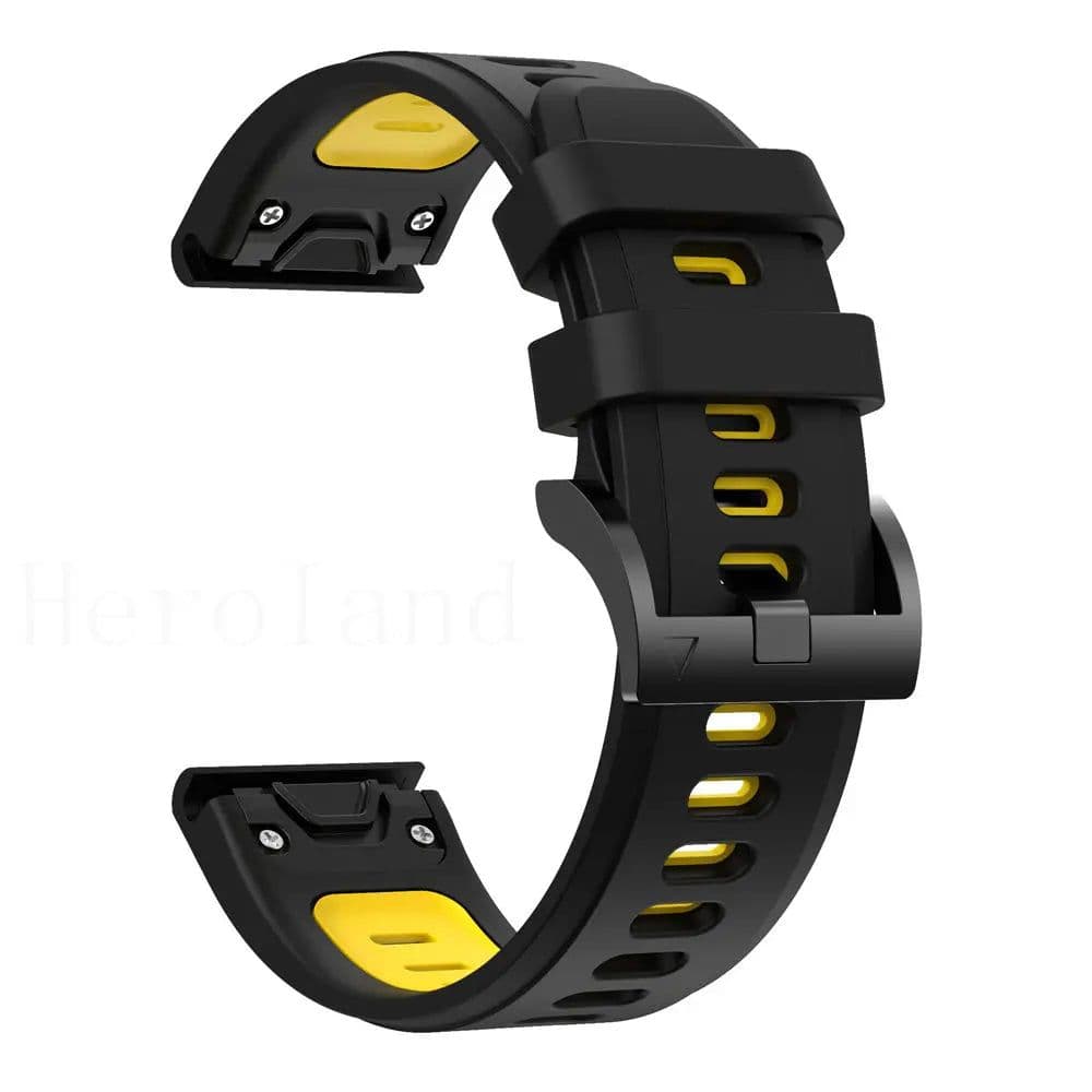 image-Hero Iand 26mm Silicone Quick Release Watch Strap for Garmin Fenix Series