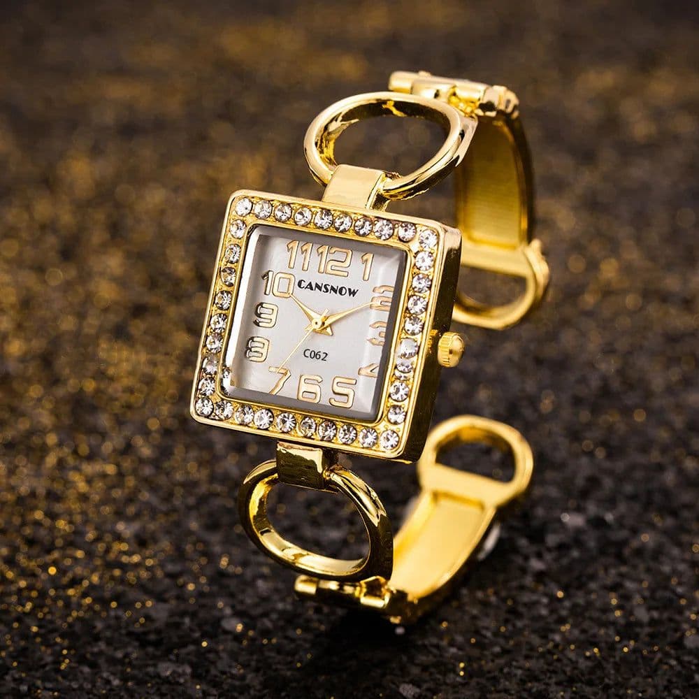 image-SOXY Luxury Quartz Watch with Stainless Steel Bangle for Fashionable Look