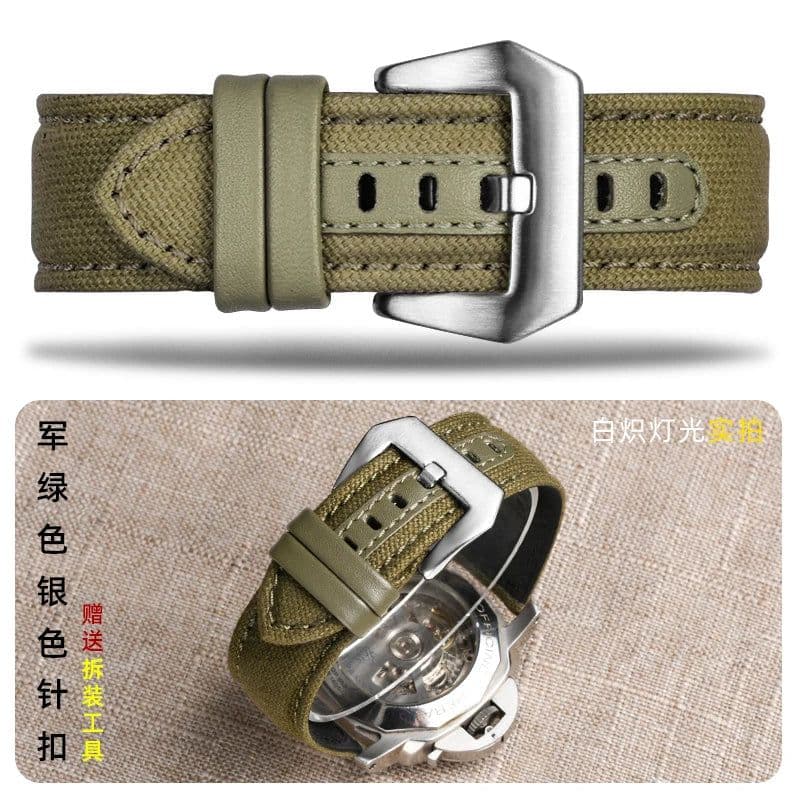 image-ZETHYDUM Durable Nylon Watch Strap for Panerai & Diesel - 20MM/22MM/24MM Size