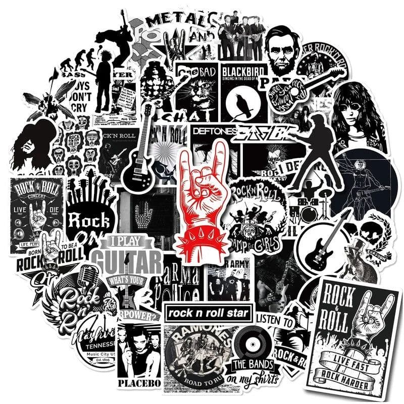 image-Waterproof PVC Stickers for Phone, Laptop, Guitar - 10/25/50 Pack