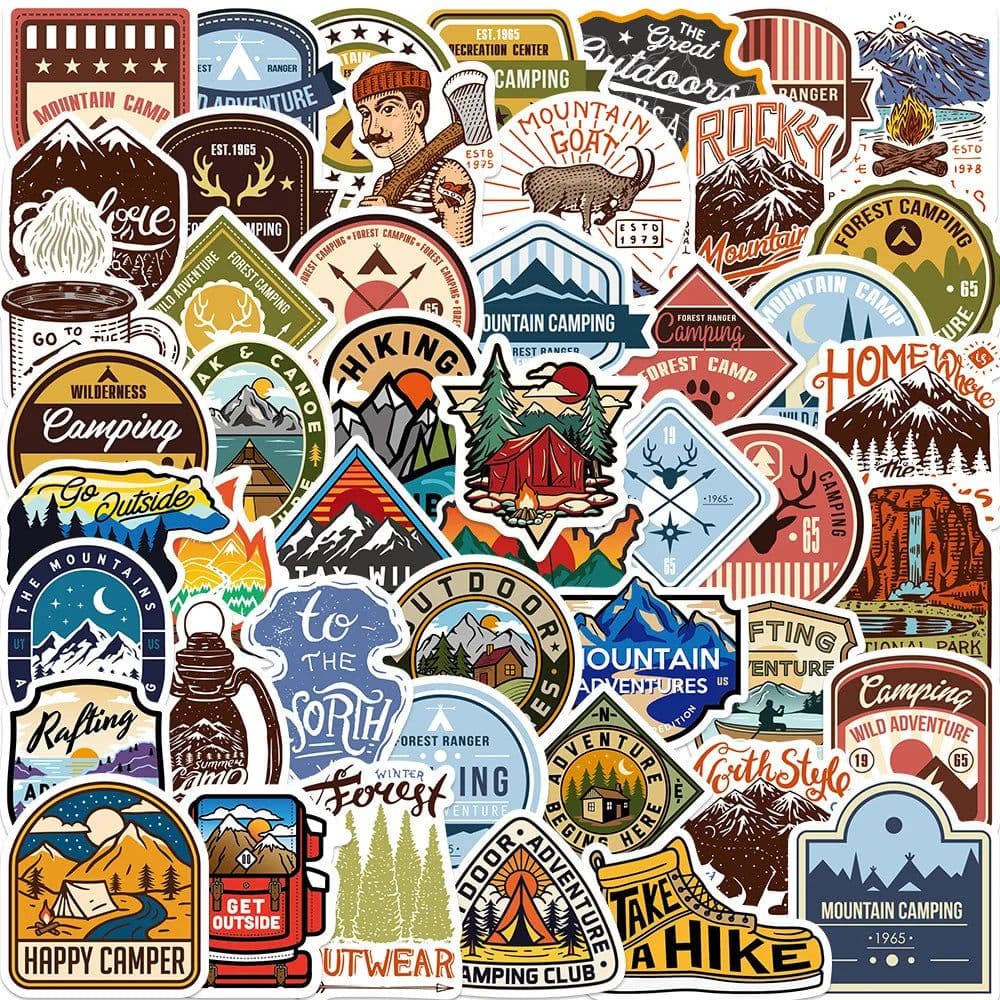 image-Waterproof PVC Stickers for Phone, Luggage, Guitar & More - 10/24/48 Pack