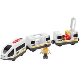 image-RC Electric Train Set with Wooden Tracks - Educational Fun for Kids