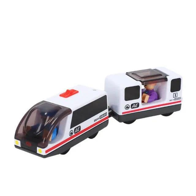 image-RC Electric Train Set with Wooden Tracks - Educational Fun for Kids
