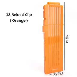 image-Universal 18 Bullet Clip - Durable Soft Bullet Magazine for Toy Guns