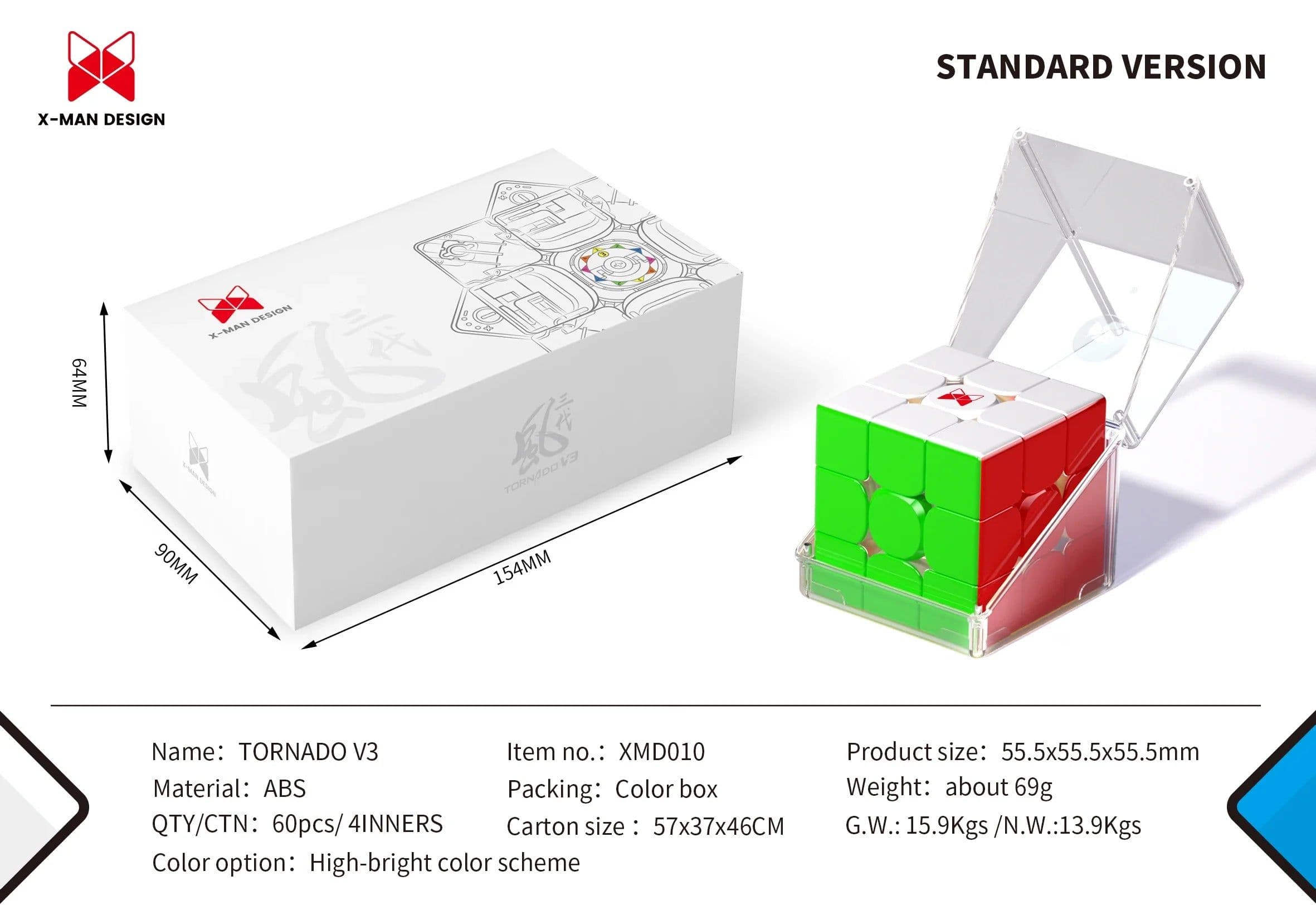 image-QiYi X-Man Tornado V3M Magnetic Cube - Enhanced Speed & Precision Puzzle