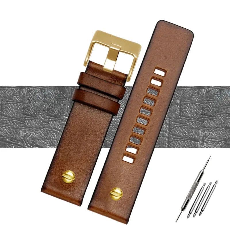 image-Zhuolei Premium Cow Leather Watchband - Durable & Customisable - DS001