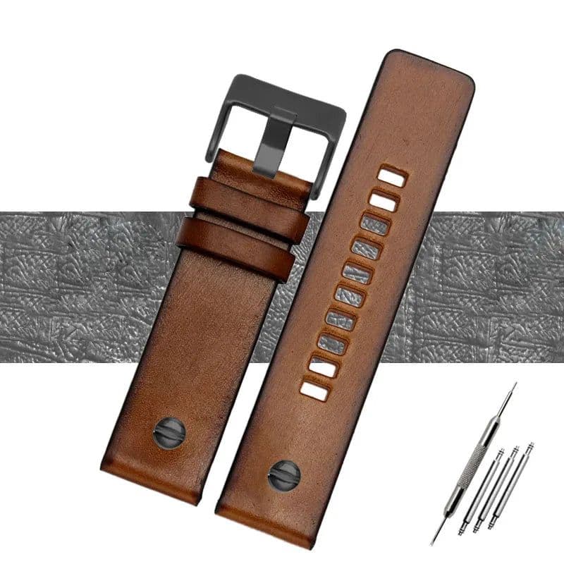 image-Zhuolei Premium Cow Leather Watchband - Durable & Customisable - DS001