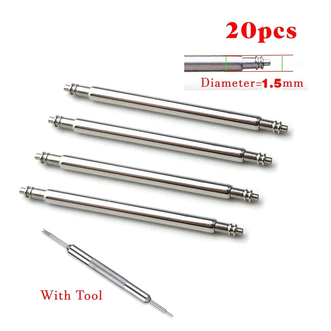 image-Qinband 304 Stainless Steel Watchband – Durable & Adjustable 8-26mm